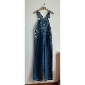 Rare 90s Y2K VTG Revolt Denim Overalls Women’s Medium– Side Stripe Excellent